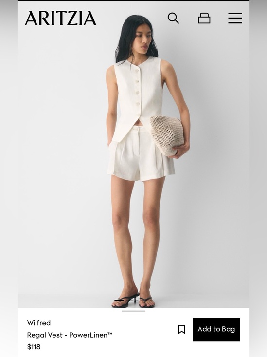 Wilfred Tops - NWOT Wilfred regal vest